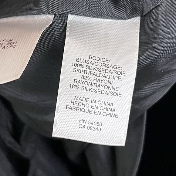 Nine West Beaded Silk Velvet Babydoll Dress Womens Size 8 Black 90s Witch - Picture 5 of 5